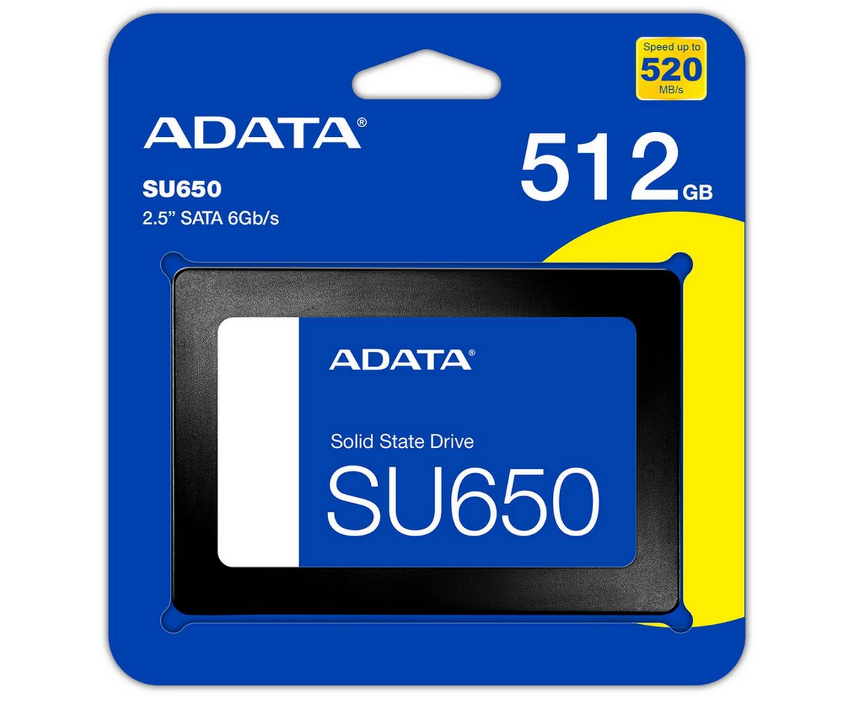 SSD 3D NAND ADATA 512GB, 2.5”, ASU650SS-512GT-R