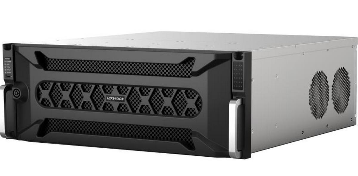 Super NVR 128 canale Hikvision DS-96128NI-I24, 8MP 4K, latime banda 576 Mbps, Alarma, 24x port SATA, 1x port eSATA, 2x HDMI