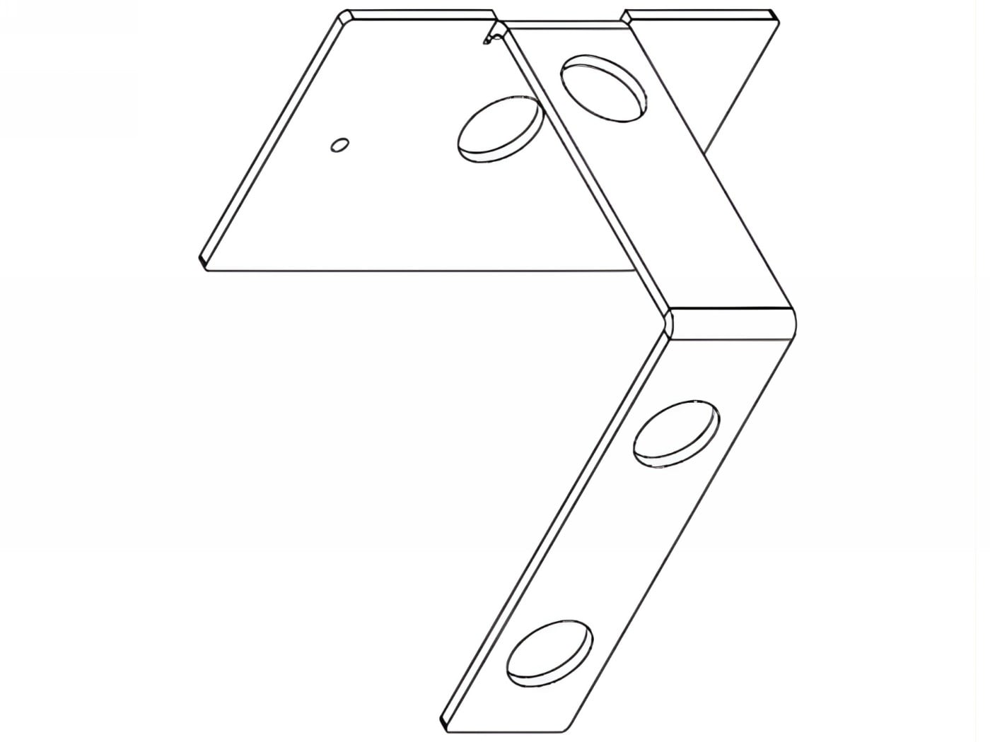 Etrier de montaj panouri bifaciale, otel zincat, montaj pe perete, culoare alba, STB_P1