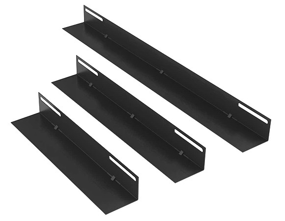 Suport tip L  pentru rack 19 inch, adancime 550 mm, adancime rack 800 mm, otel SPCC 2 mm, negru, SAF- SINAL550-RK800FLOOR