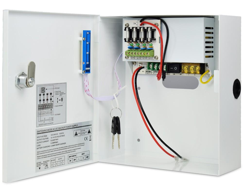 Sursa alimentare cu Back-up 12V-5A si cu 4 iesiri protejate ZTP1205B-04F