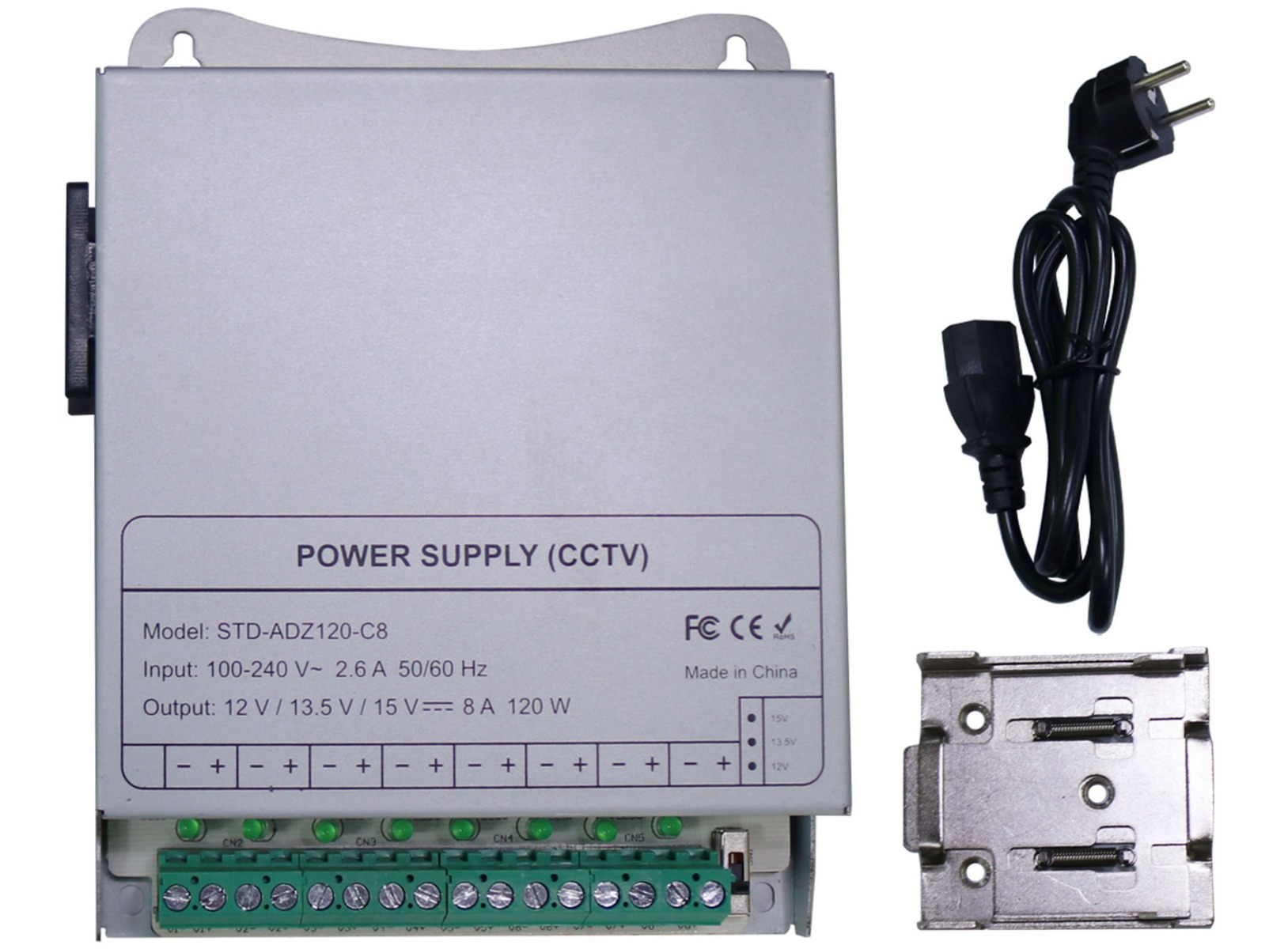 Sursa de alimentare 12 V, 8Ah, max 120W, eficienta 88% SAF-ADZ120-C8