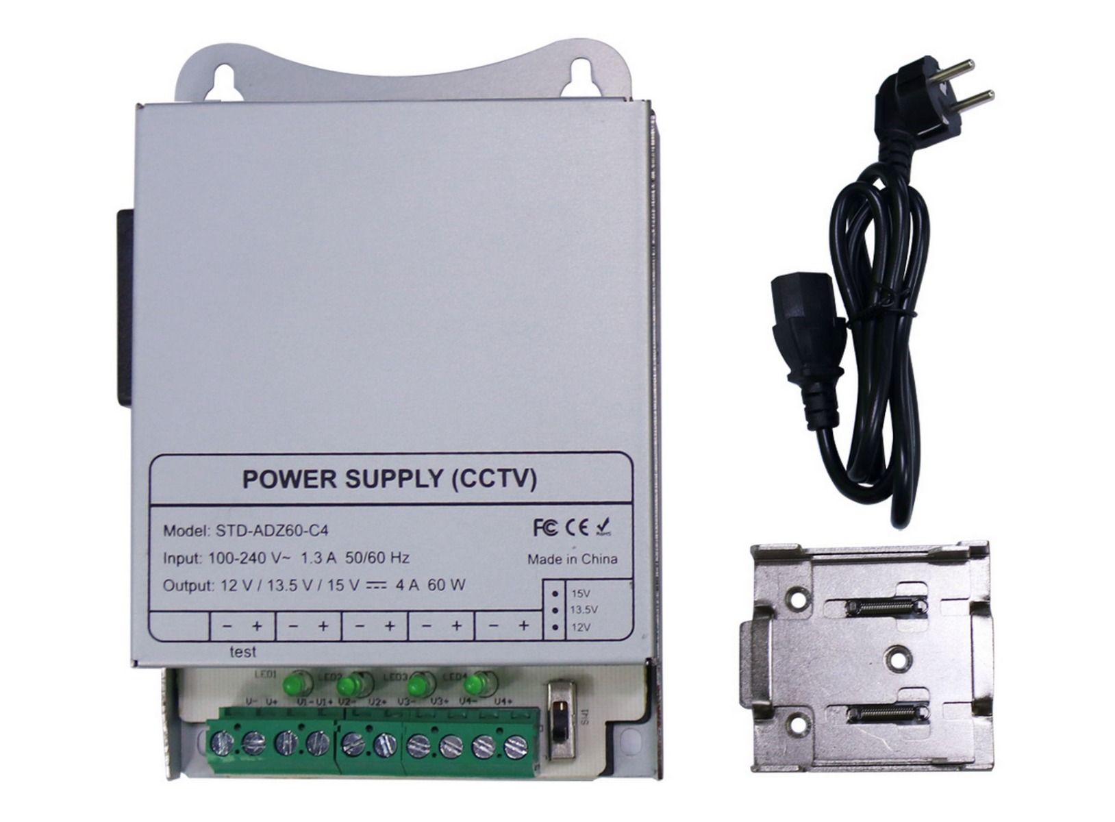 Sursa de alimentare SAF-ADZ60-C4, 12 V, 5 Ah, 60 W, eficienta 88%