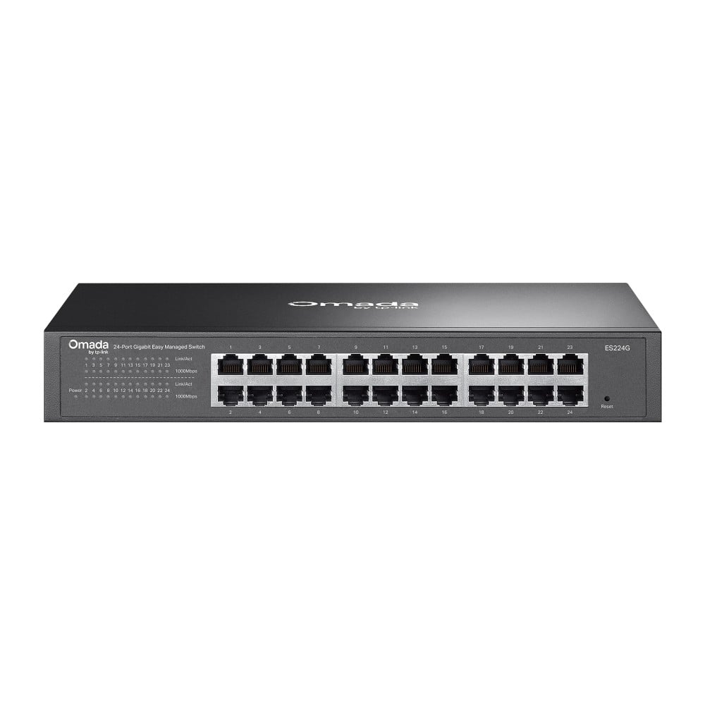 Switch TP-Link Omada ES224G, 24x Gigabit RJ45, 48 Gbps, Easy Managed, SDN Cloud, Aplicatie Mobila, montare in rack