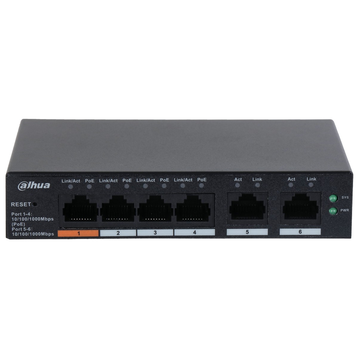 Switch 4 porturi PoE, Cloud Managed, Gigabit, Dahua CS4006-4GT-60