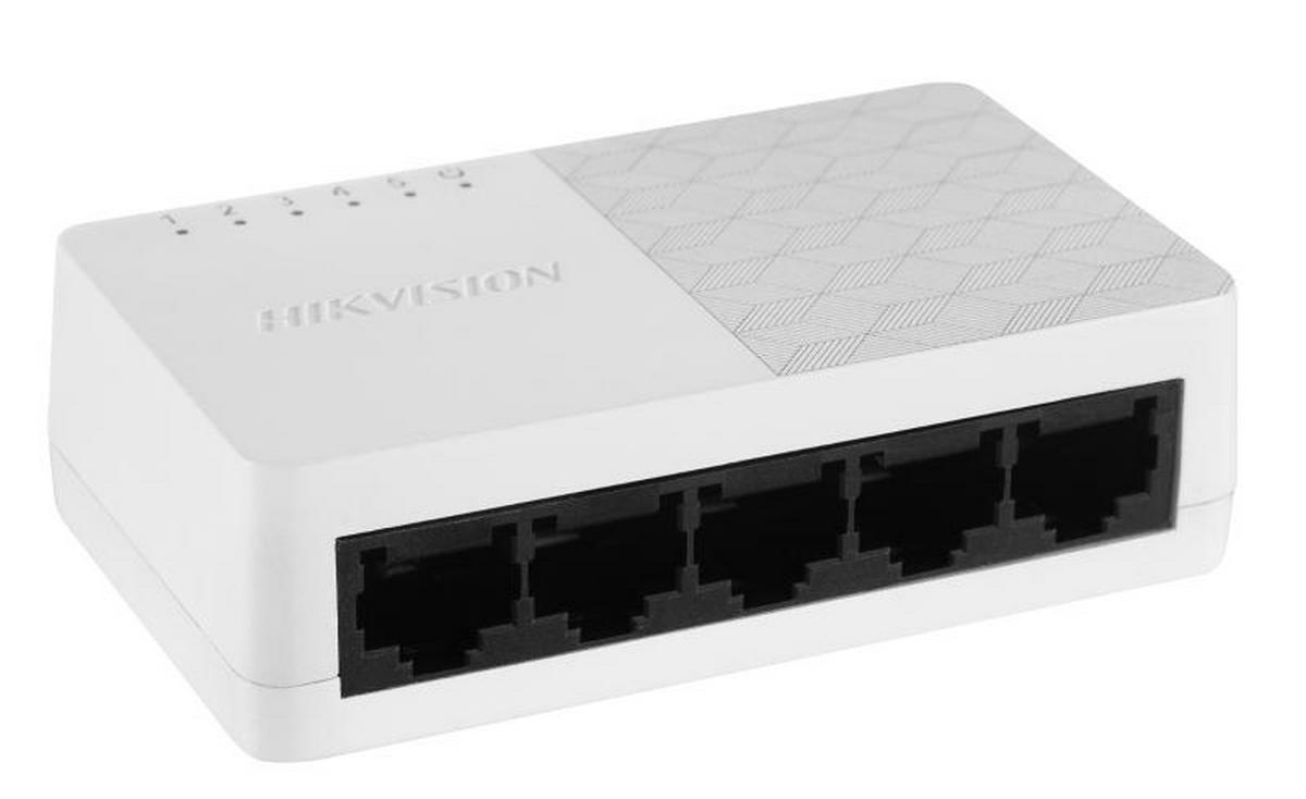 Switch 5 porturi 10/100 Mbps RJ45, fara management, Hikvision DS-3E0105D-O