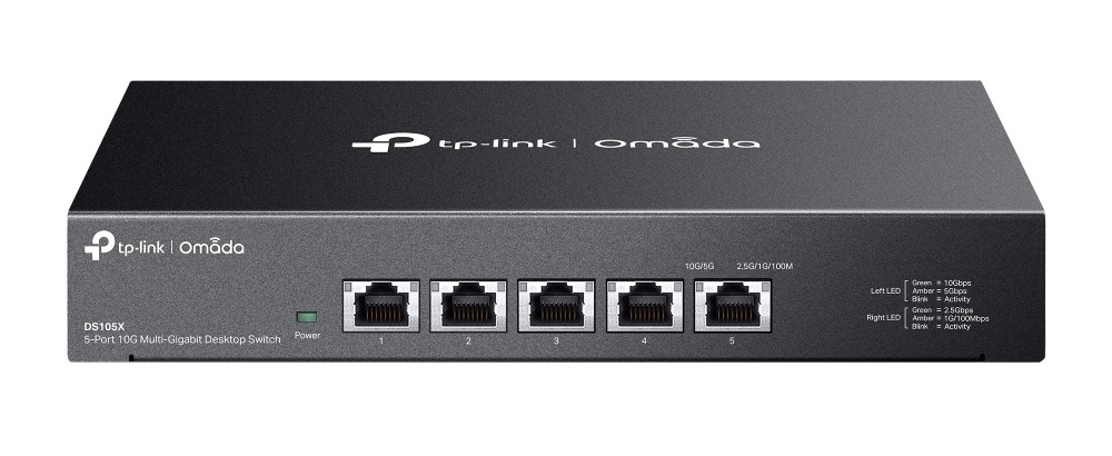 Switch 5 porturi 10 Gigabit Omada Tp-Link DS105X, Wi-Fi 6, Plug and play