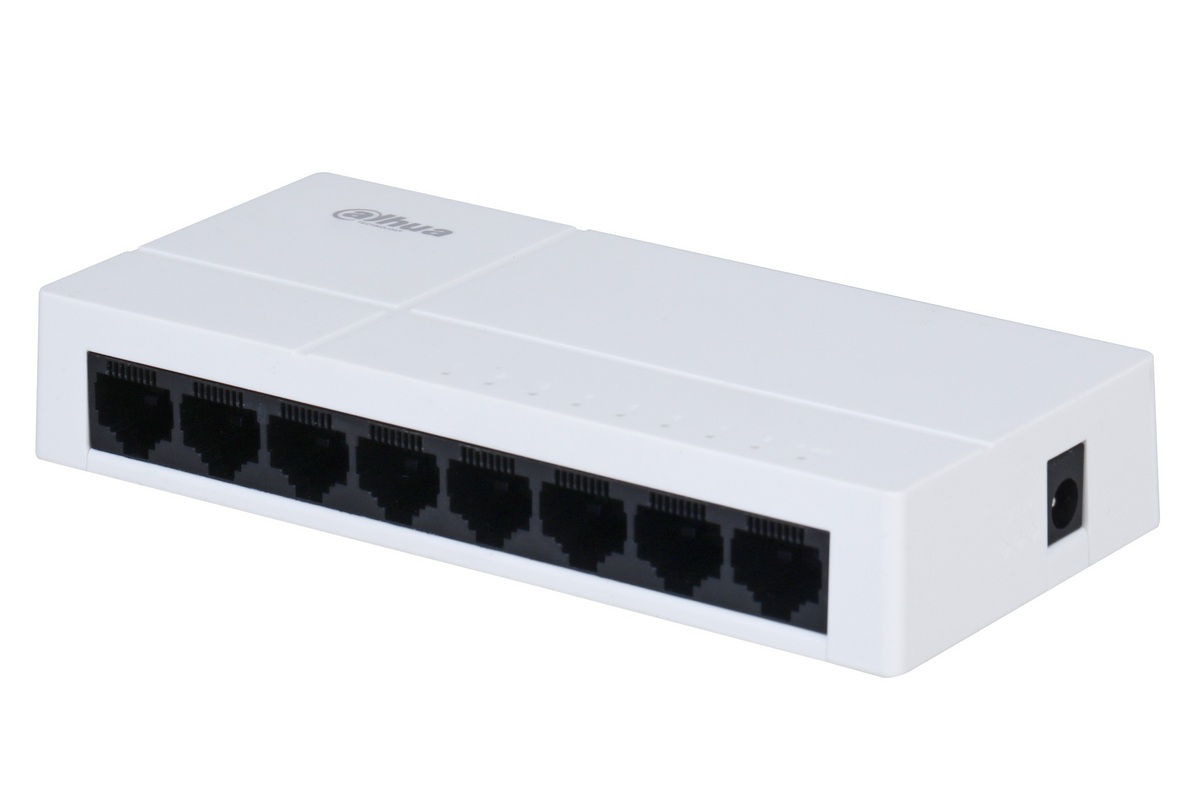 Switch Dahua Eco Series cu 8 porturi Gigabit 10/100/1000 Mbps, fara management, PFS3008-8GT-L-V2