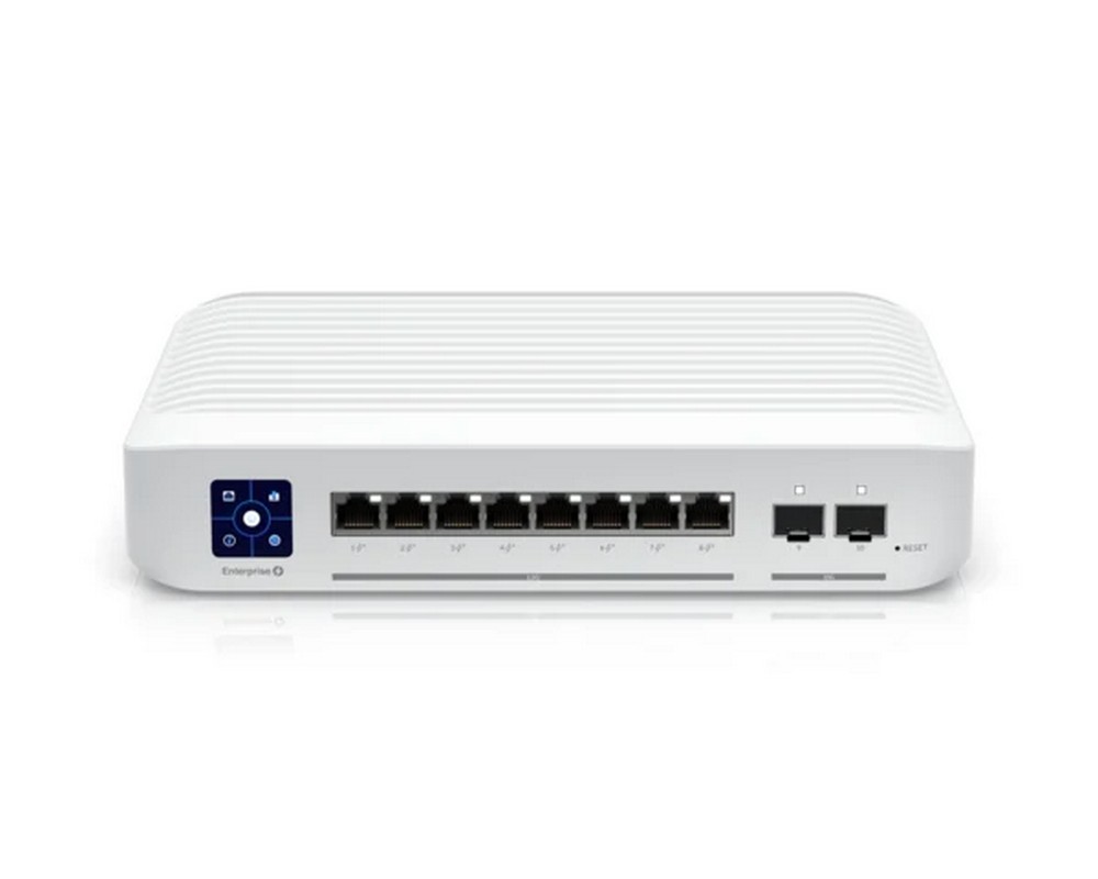 Switch 10 porturi, Ubiquiti USW-ENTERPRISE-8-POE, 8x PoE, 120W, 2x Gb SFP, cu management