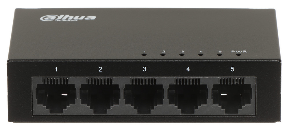 Switch Dahua Eco Series cu 5 porturi Gigabit, 5VDC 1A, Plug and Play, PFS3005-5GT-V2