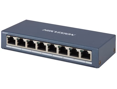 Switch Hikvision, 8 X Porturi Gigabit Rj45, Ds-3e0508-e(b)