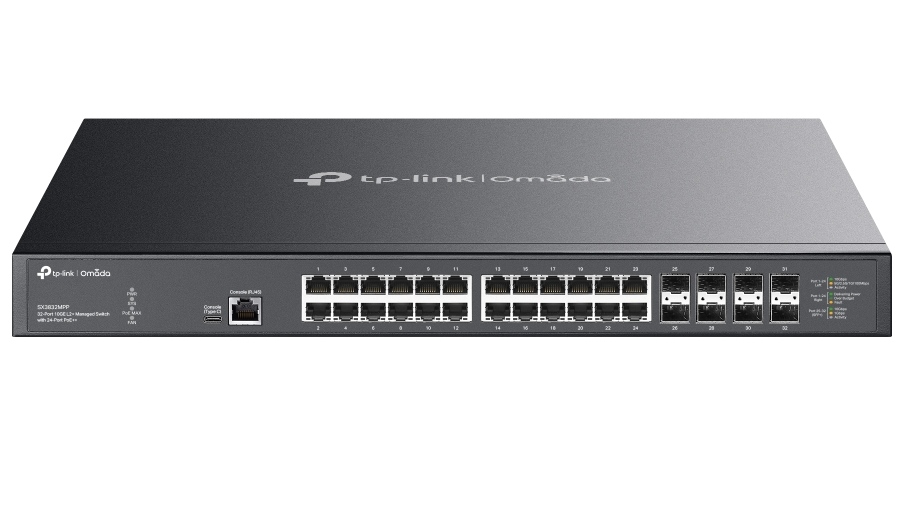 Switch Tp-Link Omada SX3832MPP, 24x 10Gbps PoE++, 8x 10G SFP, 1x RJ45, 1x USB C,  770W, cu management, montare in rack