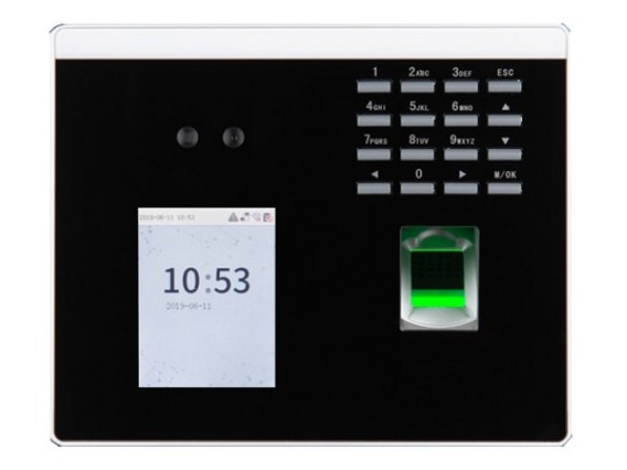Centrala de control acces si pontaj biometric cu recunoastere faciala si RFID, conectivitate TCP/IP si Wi-Fi, compatibil ZKBioTime, ecran TFT Color 2.8inch, ZKTeco TA-MV560-1-W
