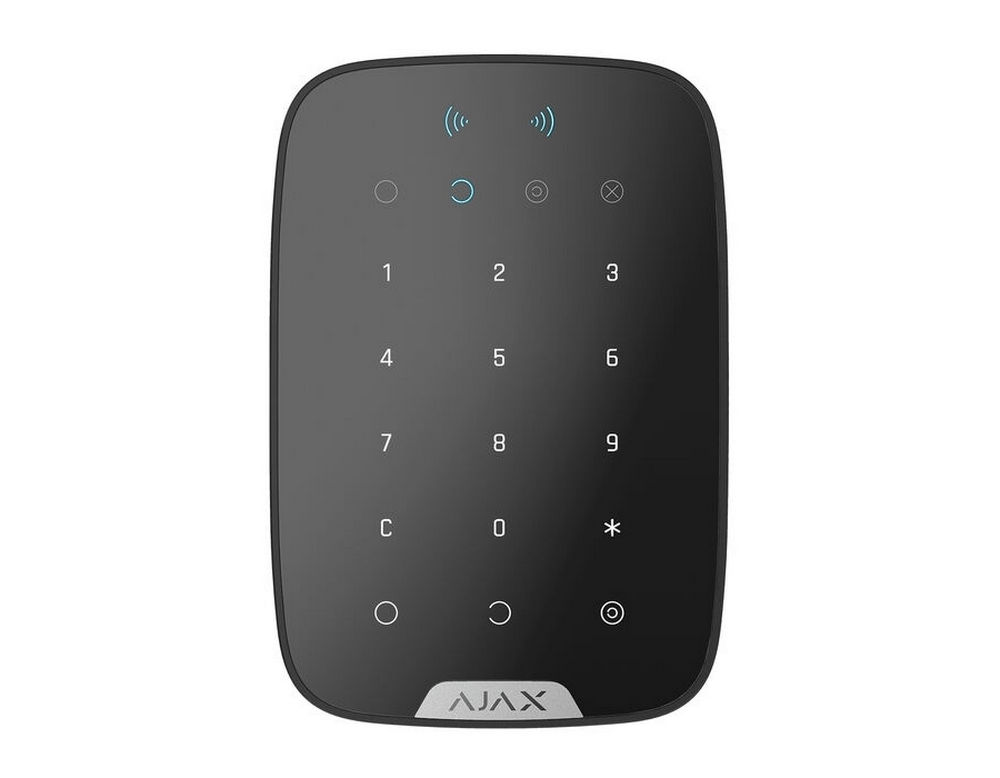 Tastatura wireless neagra pentru sistem de alarma, taste touch iluminate, AJAX KEYPAD PLUS BL