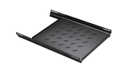 Tava culisanta cu adancime de 550mm, pentru rack de 800mm, capacitate 30kg, negru, Safer SAF-MOBSHELF550-RK800FLOOR