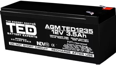 Acumulator VRLA, 12V, 3.5Ah, TED003133, 134x 67x 60mm