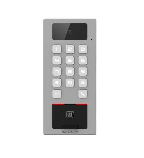 Terminal de control acces standalone Hikvision DS-K1T502DBFWX-C, 2MP, MIFARE 13.56MHz, amprenta, PIN, slot microSD, IP65
