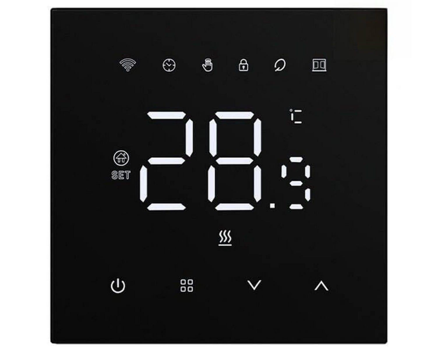 Termostat inteligent Avatto WT410-16A-B, Wi-Fi, aplicatie mobila Tuya, control vocal, ecran tactil, 16A