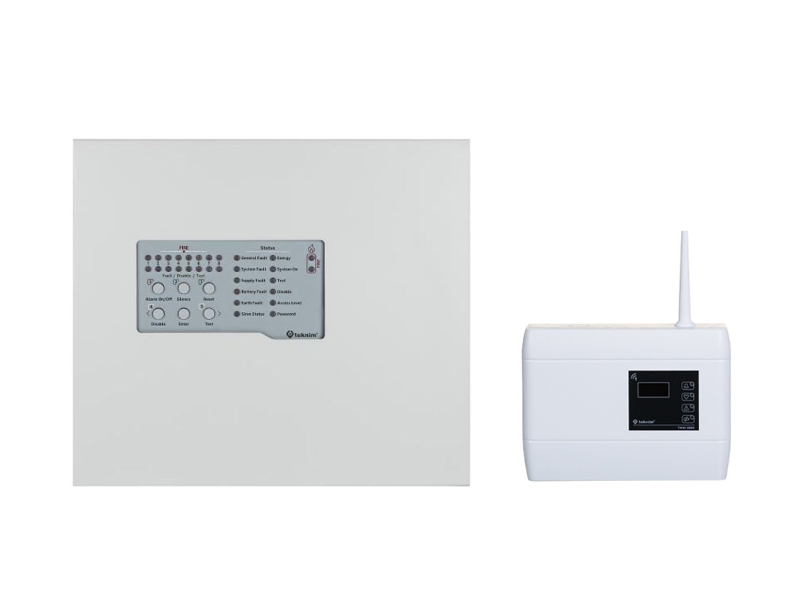 Kit centrala detectie incendiu conventionala 8 zone si comunicator wireless, TFP-4408+TWM-3885