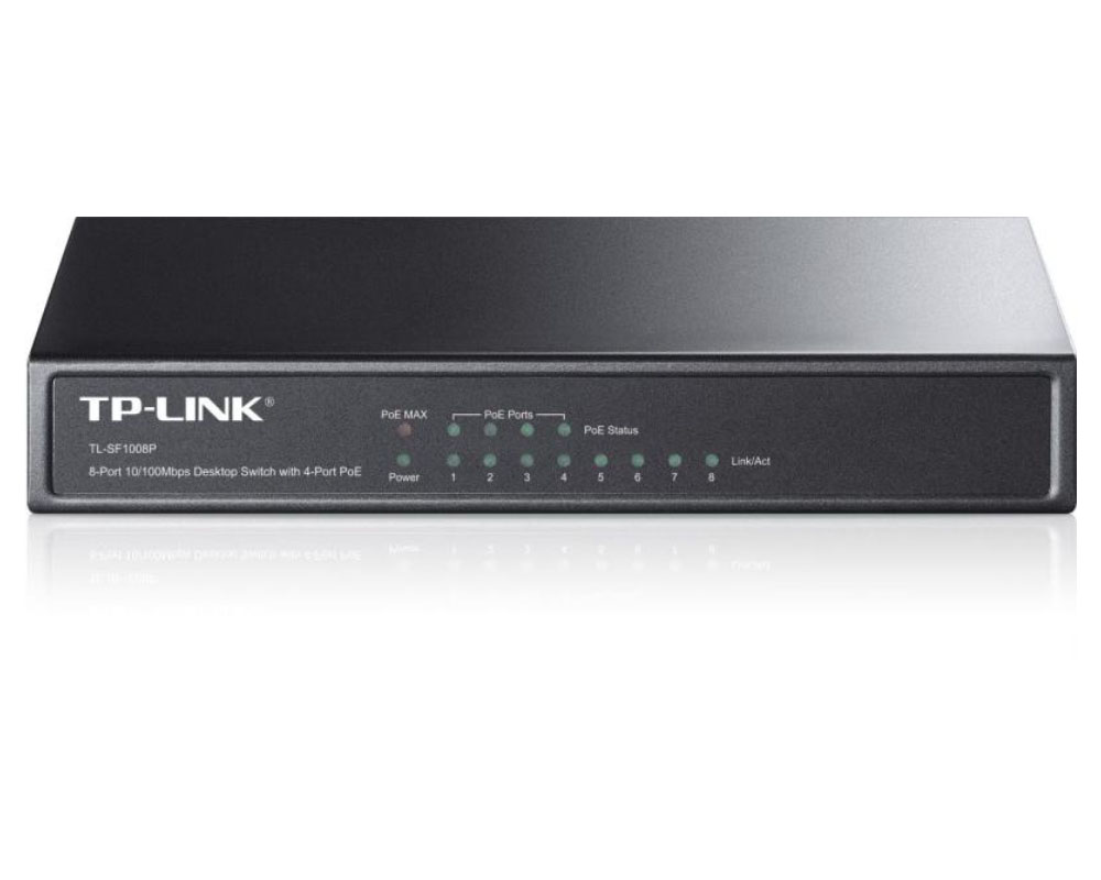 Switch 8 canale 4 porturi POE 100Mb/S 57W Tp-Link TL-SF1008P