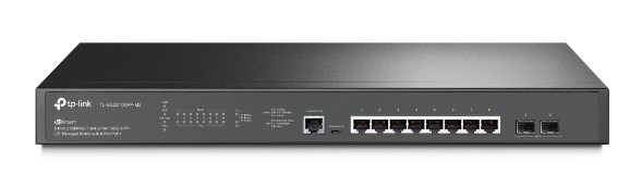 Switch cu 8 porturi PoE+ de pana la 240W, 2 porturi SFP de 10 Gigabit, management, L2+, TL-SG3210XHP-M2