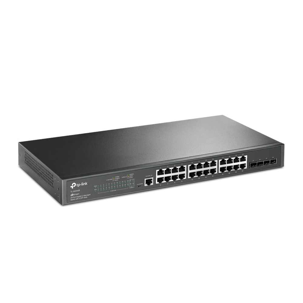 Switch cu management 24 Porturi gigabit şi 4 Slot-uri SFP TL-SG3428