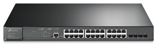 Switch PoE+, 29 porturi, Tp-Link TL-SG3428MP,  24x RJ45 Gigabit, 4x SFP Gigabit, 1 RJ45 consola, 384W,  management Omada