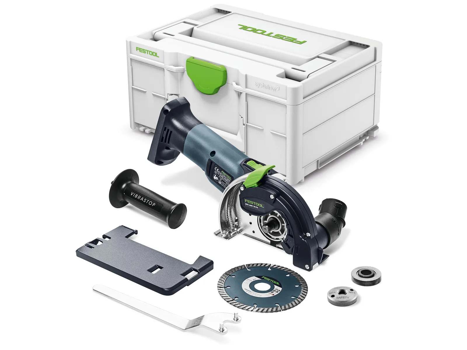 Sistem de taiere diamantat fara fir Festool DSC-AGC 18-125 FH EB-Basic, diametru 125 mm, fara acumulatori si incarcator, 576829