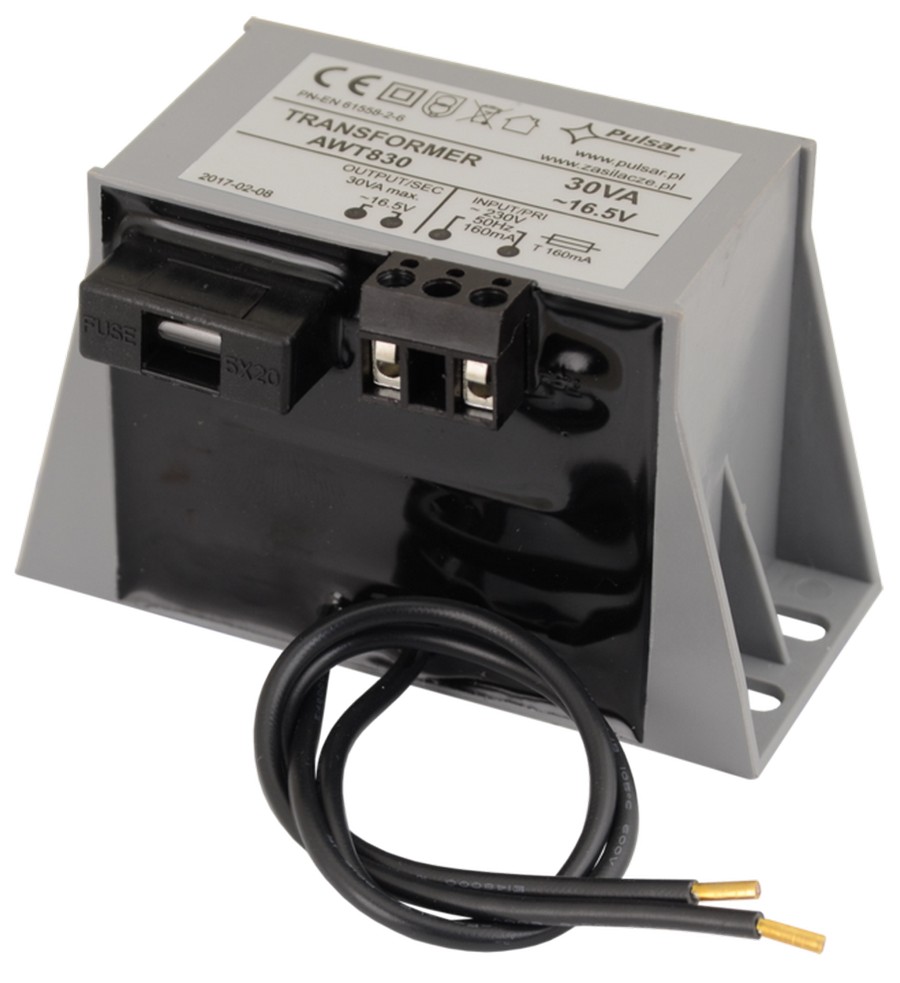 Transformator capsulat pentru sisteme de alarma Pulsar 16V 30VA