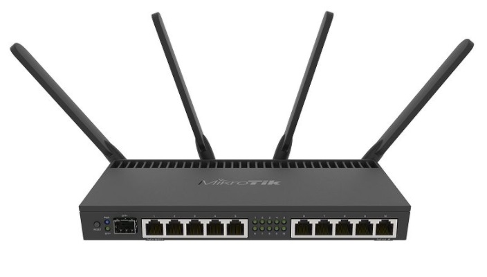 Router wireless dualband Gigabit 10 porturi + 1 SFP MikroTik RB4011IGS+5HACQ2HND-IN