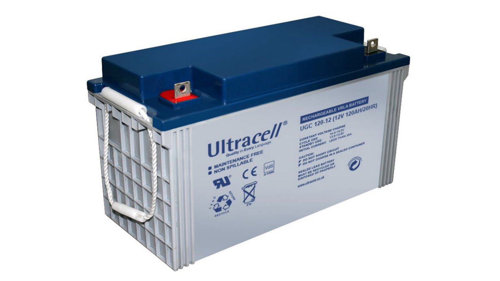 Acumulator VRLA Ultracell UCG120-12 Deep Cycle, 12V, 120Ah, terminal F10, cutie ABS