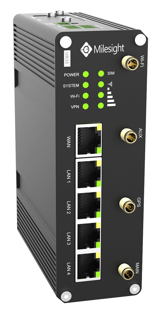 Router Industrial 4G - Cartela 3G / 4G 4 porturi POE Wifi si GPS UR35-L04EU-G-P-W