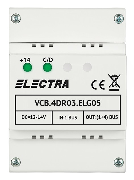 Doza de derivatie electra, 4 familii, RJ45, VCB.4DR03.ELG05