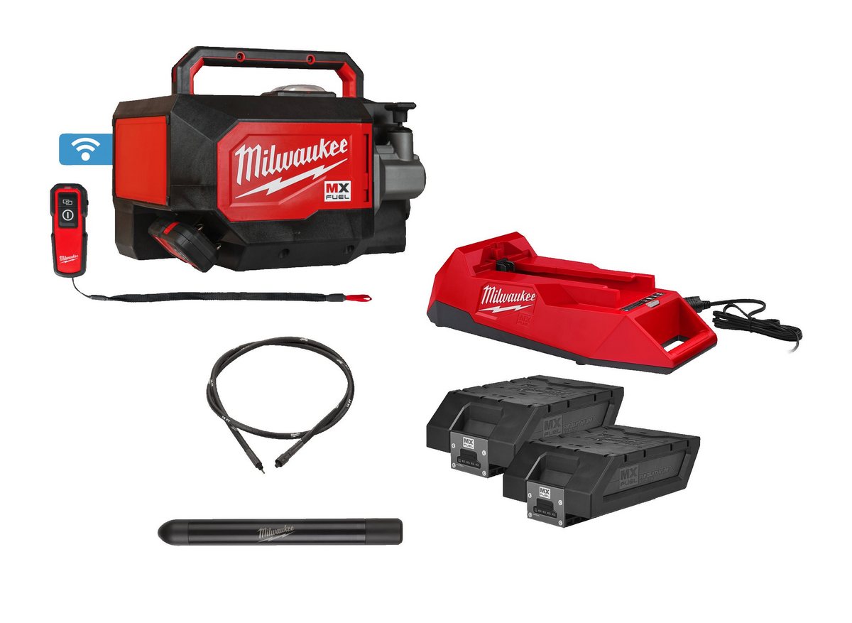 Vibrator de beton Milwaukee MXF CVBCKIT-602 cu servieta, lungime lance 6.4m, 11.200 vibratii/min, ONE KEY, 4933479610