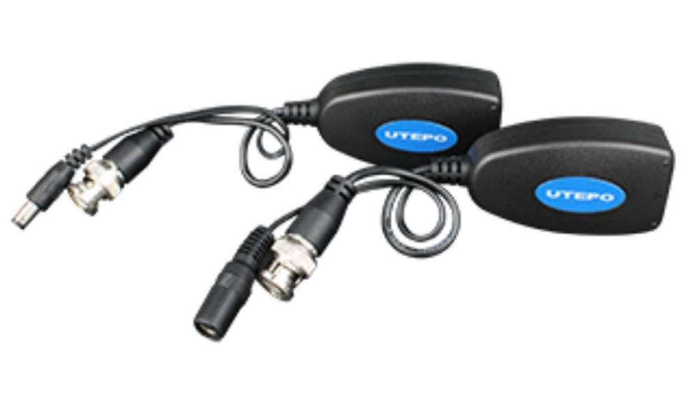 Set videobalun Full HD pasiv, cu alimentare, HDTVI/HDCVI/AHD UTP101PV-HD12