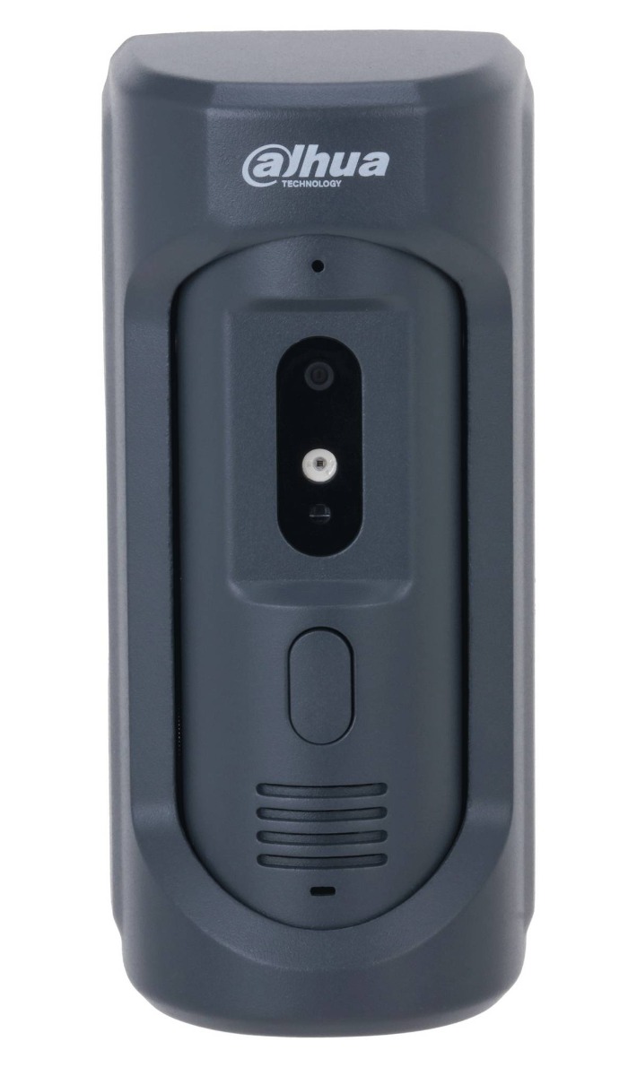 Videointerfon IP de exterior Dahua VTO2101E-P-S2, 2 MP, 2.8 mm, IR, difuzor incorporat, PoE, IP65, IK10, montaj aparent