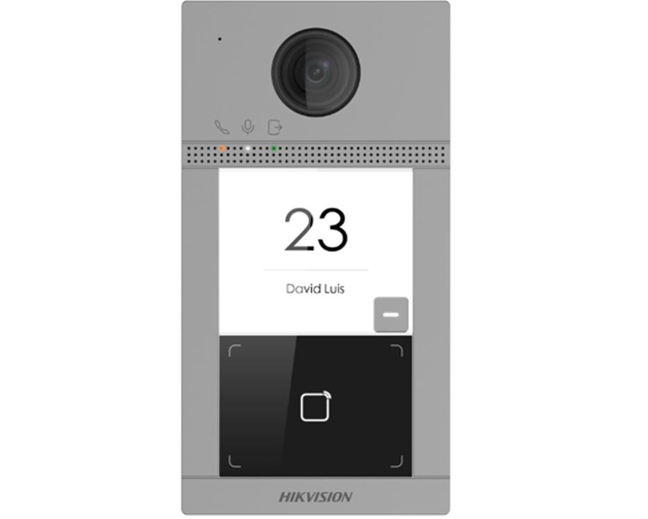 Videointerfon FULL HD, 1 familie, control acces, Wireless, aplicat, Hikvision, DS-KV8113-WME1(C)
