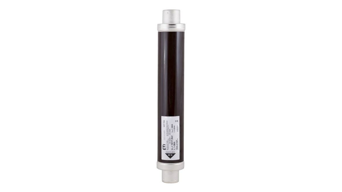 Siguranta fuzibila medie tensiune ETI VVT-D3 17.5kV/80A, 17.5kV, 80A, 63kA, 130W, percutor 80N Thermo striker
