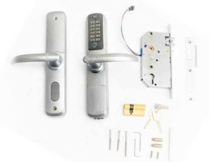Yala electromagnetica cu maner acces cod sau cartela si cheie, dreapta, DLA-5500-PW-R