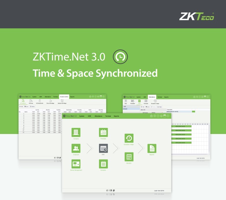 Soft profesional de pontaj ZKTime NET 3.0 pentru aparatele ZkSoftware